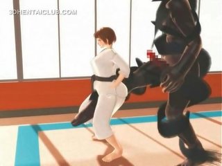 Hentai karate fiatal nő felöklendezés tovább egy nagy pénisz -ban 3d